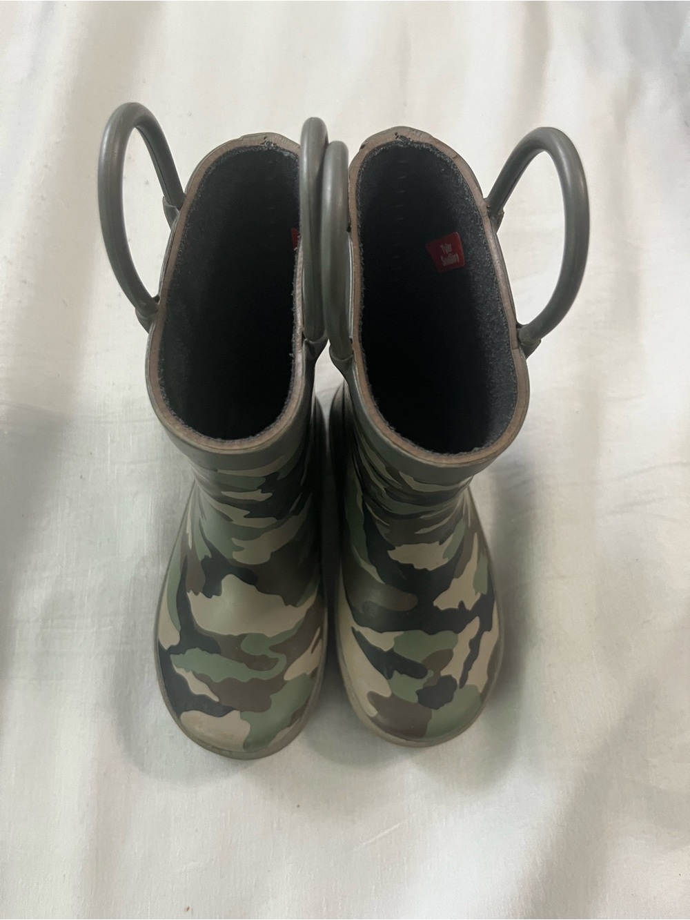 Joe Fresh Kids Camo Rain & Snow Boots in Green and Brown